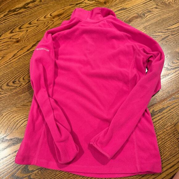 Columbia 1/4 zip hot pink fleece size medium - Picture 2 of 4